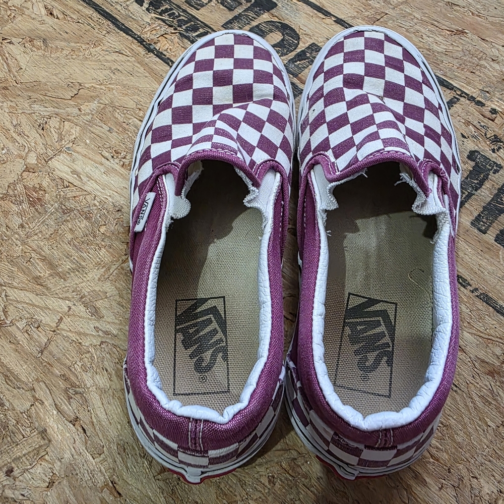 Purple Checkerd VANS womens 7.5
